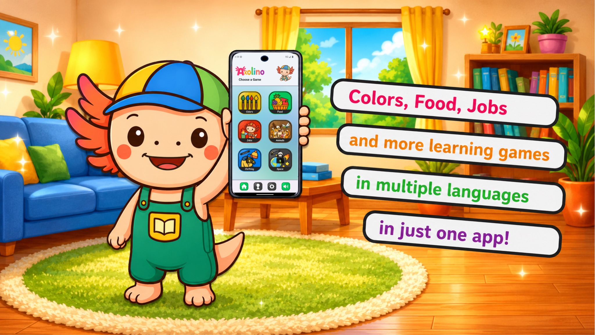 Axolino home screen preview