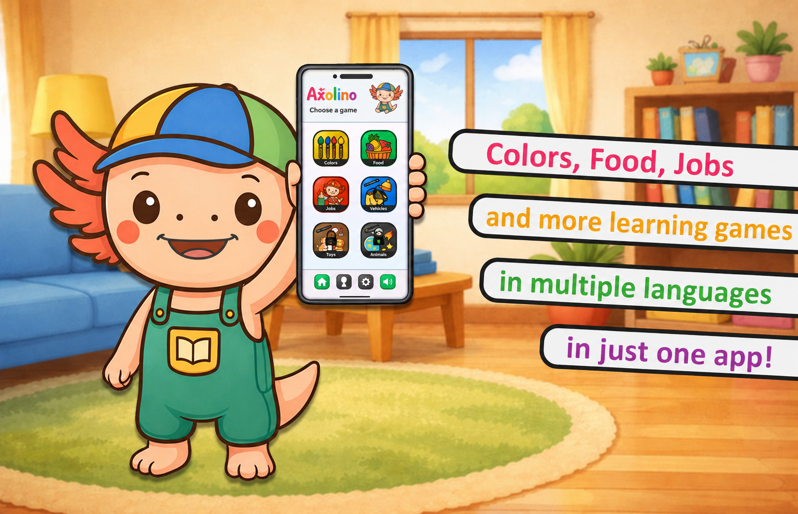 Axolino home screen preview